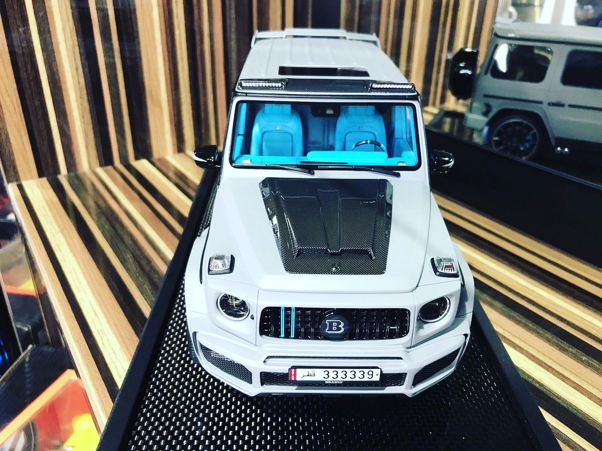 1/18 Resin Mercedes-Benz Brabus G800 G-Class W463 2019 Grey Model Car by MotorHelix