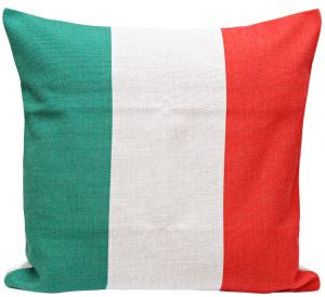 Italy Flag Print Cushion Cover