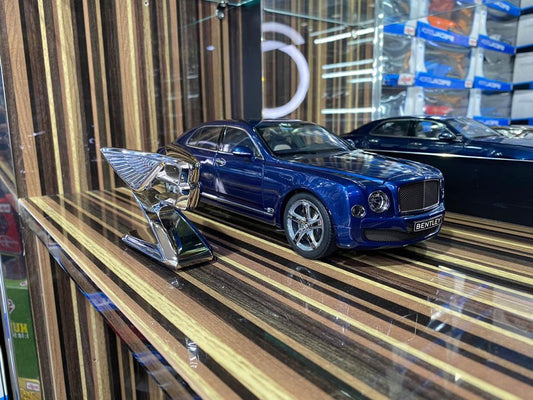 1/18 Diecast Bentley Mulsanne Speed Blue Kyosho Scale Model Car