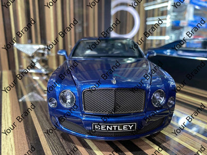 1/18 Diecast Bentley Mulsanne Speed Blue Kyosho Scale Model Car