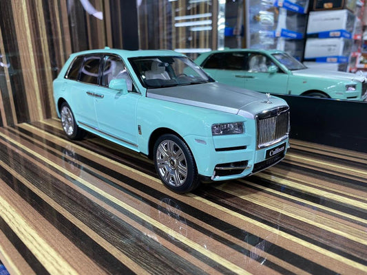 1/18 Diecast Rolls-Royce Cullinan Tiffany & Silver Kyosho Scale Model Car
