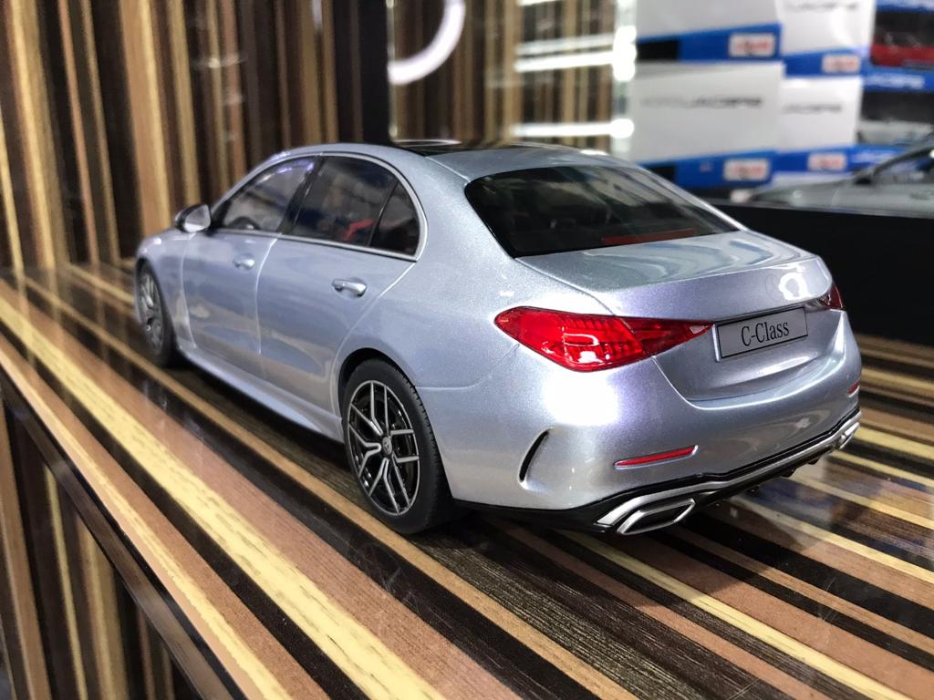 1/18 Diecast Mercedes-Benz C-Class Silver Norev Scale Model Car