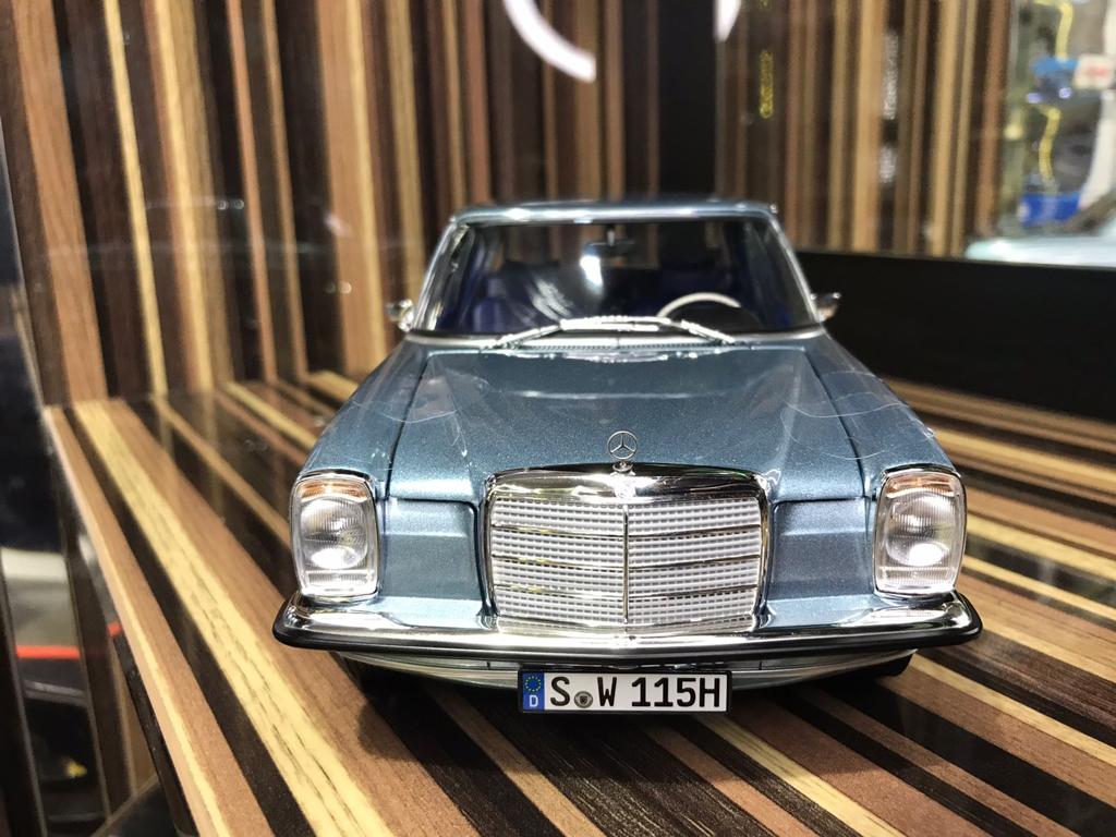 1/18 Diecast Mercedes-Benz 200 1968-1973 Light Blue Norev Scale Model Car