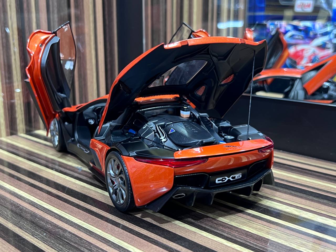 1/18 Diecast Jaguar SX 75 Orange Almost Real Scale Model Car