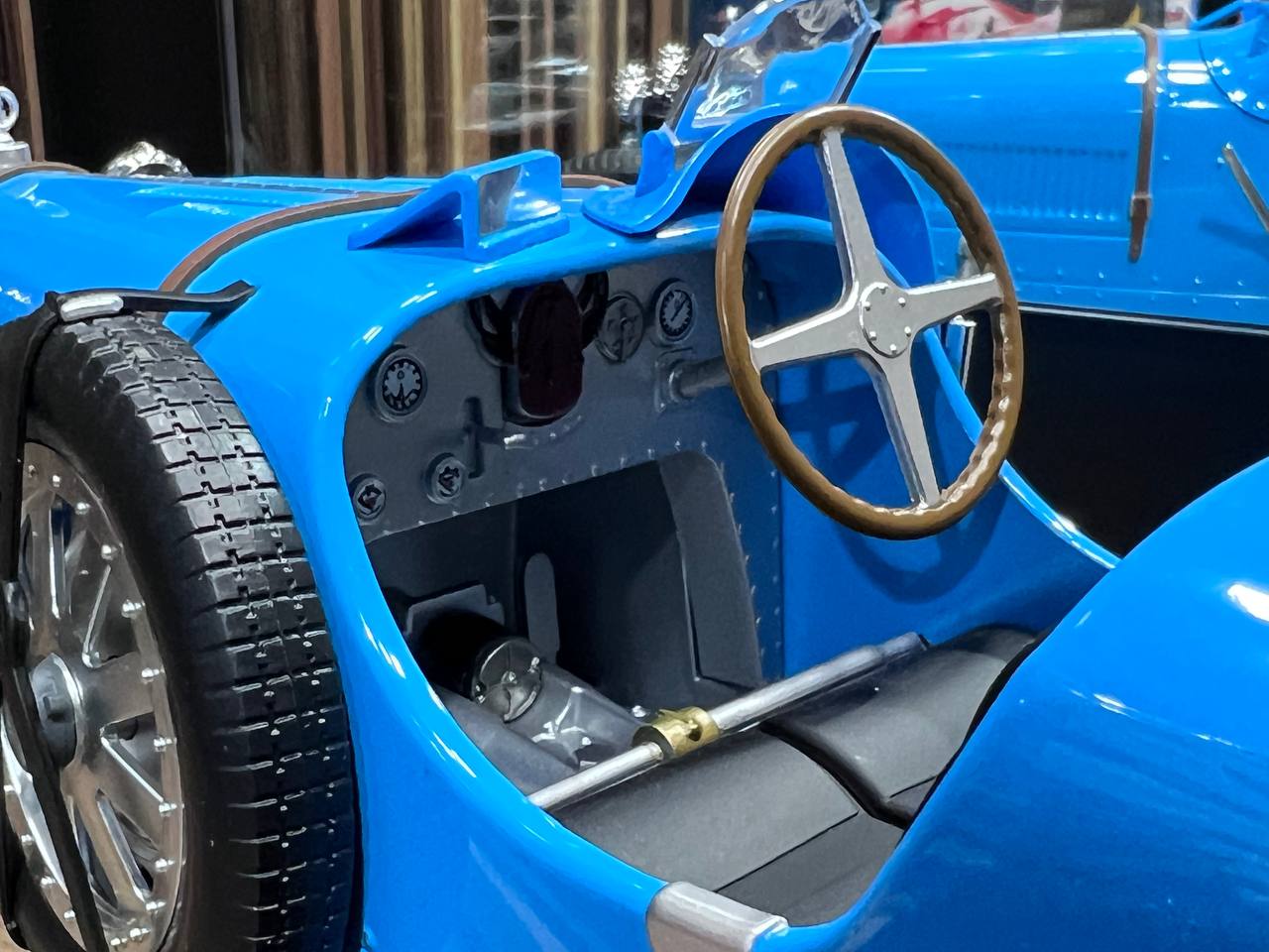 1/18 Diecast Bugatti T35 Blue Norev Scale Model Car