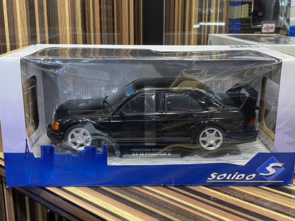 1/18 Diecast Mercedes-Benz 190E Black Solido Scale Model Car