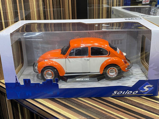 1/18 Diecast Volkswagen Beetle 1303 Orange Solido Model Car