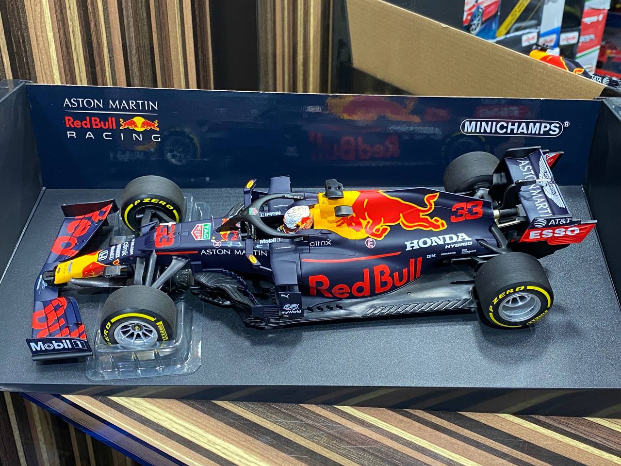 Aston Martin F1 Red Bull Max Vestrappen Abu Dhabi GP 2020 Dark Blue - Minichamps