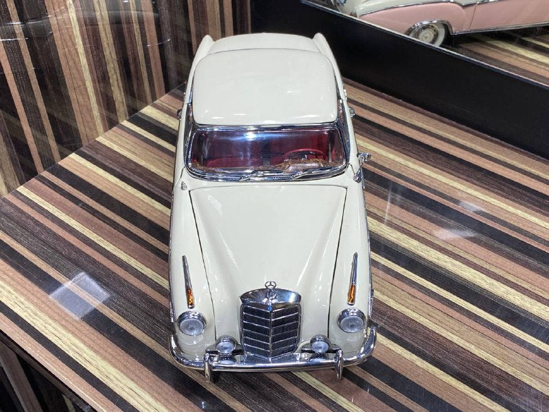 1/18 Diecast Mercedes-Benz 220SE Coupe (W128) Beige & Pink Norev Scale Model Car