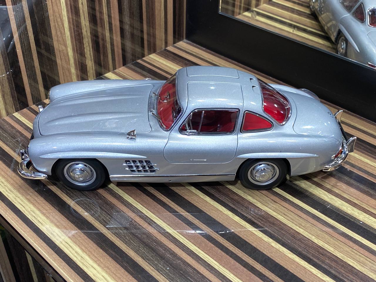 1/18 Diecast Mercedes-Benz 300SL 1954 Silver Norev Scale Model Car