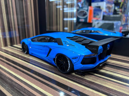 1/18 Diecast Lamborghini Aventador LBWK Sky Blue AutoArt Scale Model Car