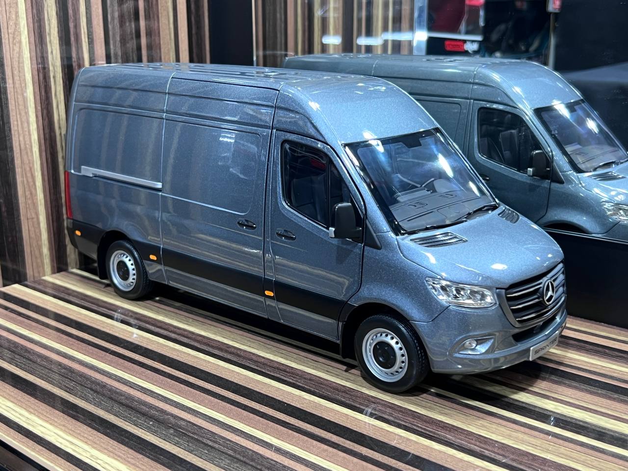 1/18 Diecast Mercedes-Benz Sprinter Grey Norev Scale Model Car