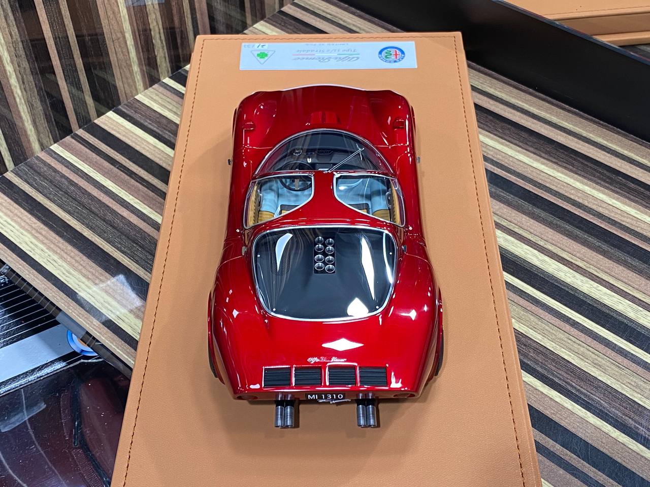 1/18 Diecast Miniature Alfa Romeo Tippo 33/2 Stradale DMH Red Model Car