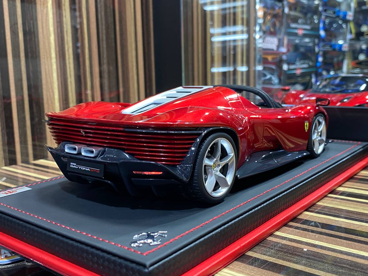 1/18 Resin Ferrari Daytona SP3 Rosso Magma Red Miniature Car by MR Collection