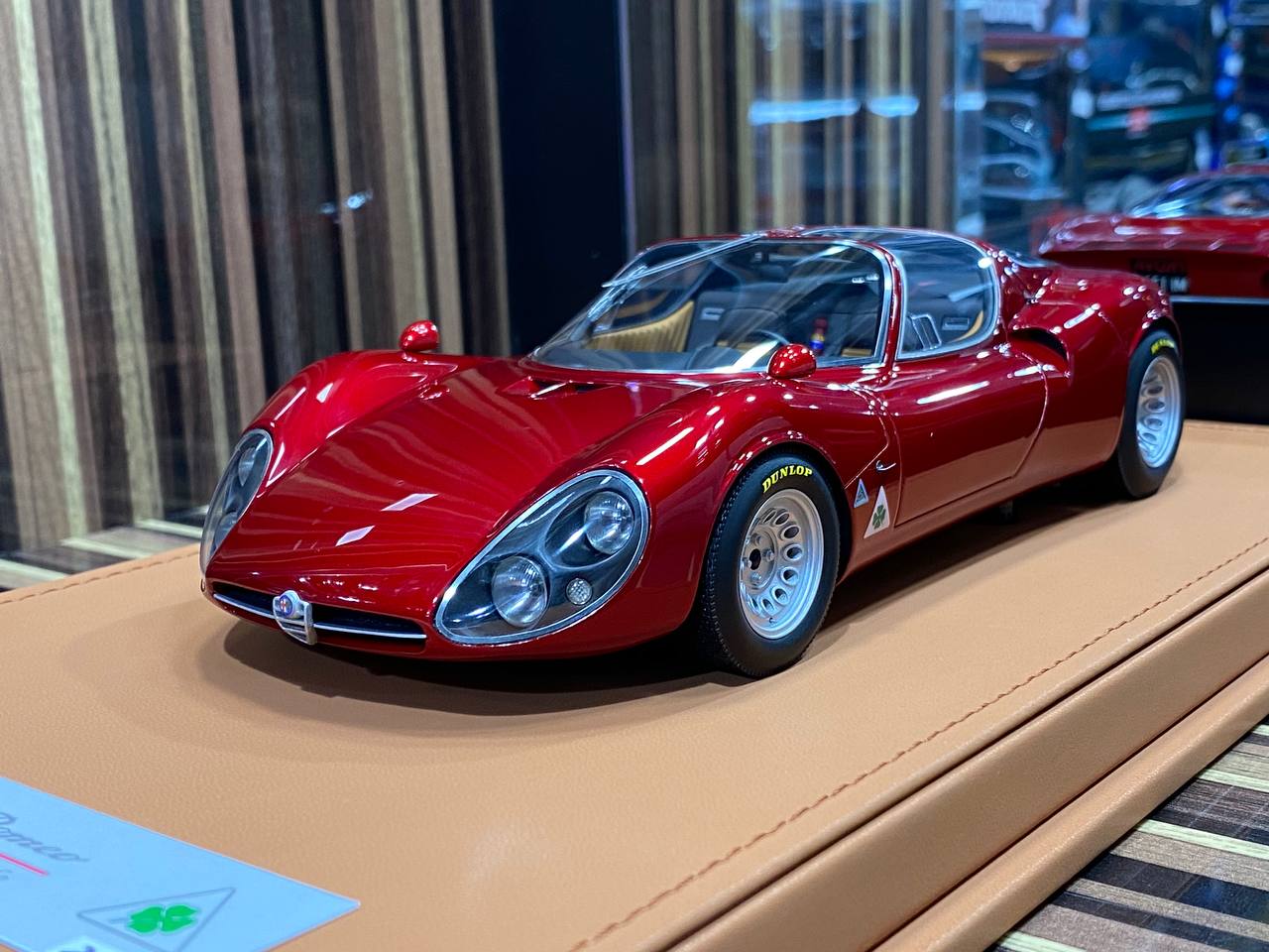 1/18 Diecast Miniature Alfa Romeo Tippo 33/2 Stradale DMH Red Model Car