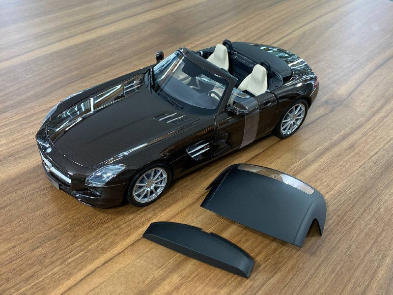 1/18 metal diecast Paul’s Models Art Dealer Edition Mercedes-Benz SLS AMG Roadster in Color - AMG Sepang Brown