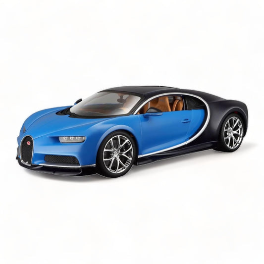 1/18 Diecast 2016 Bugatti Chiron Blue by Bburago Scale Model Car
