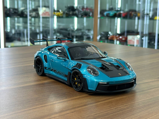 1/18 Diecast Porsche 911 GT3 RS (992, 2025) – Minichamps Dealer Edition (Ipanema Blue Metallic)