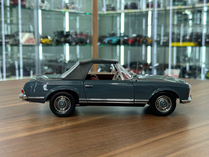 1/18 Diecast Mercedes-Benz 230 SL Pagoda (W113, 1963–1967) – Norev Dealer Edition (Blue)
