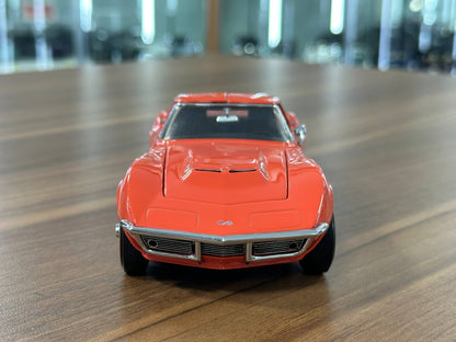 The Franklin Mint Chevrolet Corvette 1969 – Vermilion Red – 1:24 Diecast Model (Full opening)