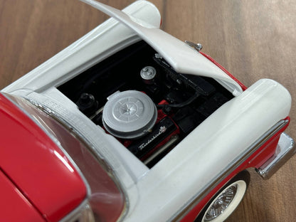 The Franklin Mint Ford Fairlane 500 Skyliner Convertible 1957 – Red and White – 1:24 Diecast Model (Full opening)