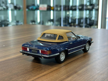 The Franklin Mint Mercedes-Benz SL 450 1973 – Blue – 1:24 Diecast Model (Full opening)