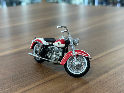 The Franklin Mint Harley Davidson Duo-Glide 1958 – Red and White – 1:24 Diecast Model (Full opening)