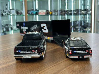 Brookfield Collectors Guild NASCAR Chevrolet Monte Carlo & Chevrolet Crew Cab 1994 – Dale Earnhardt #3 Stock Car, Crew Cab & Trailer – 1:24 Diecast Model (Full Opening, Limited Edition)