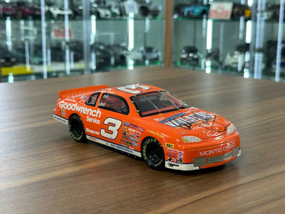 Action Racing Collectables NASCAR Chevrolet Monte Carlo Elite 1997 – Dale Earnhardt #3 Goodwrench Wheaties Orange – 1:24 Diecast Model (Full Opening, Limited Edition)