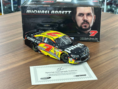 NASCAR Chevrolet SS 2014 Michael Annett #7 1:24 Diecast – Silver – Action Racing Collectables Limited Edition