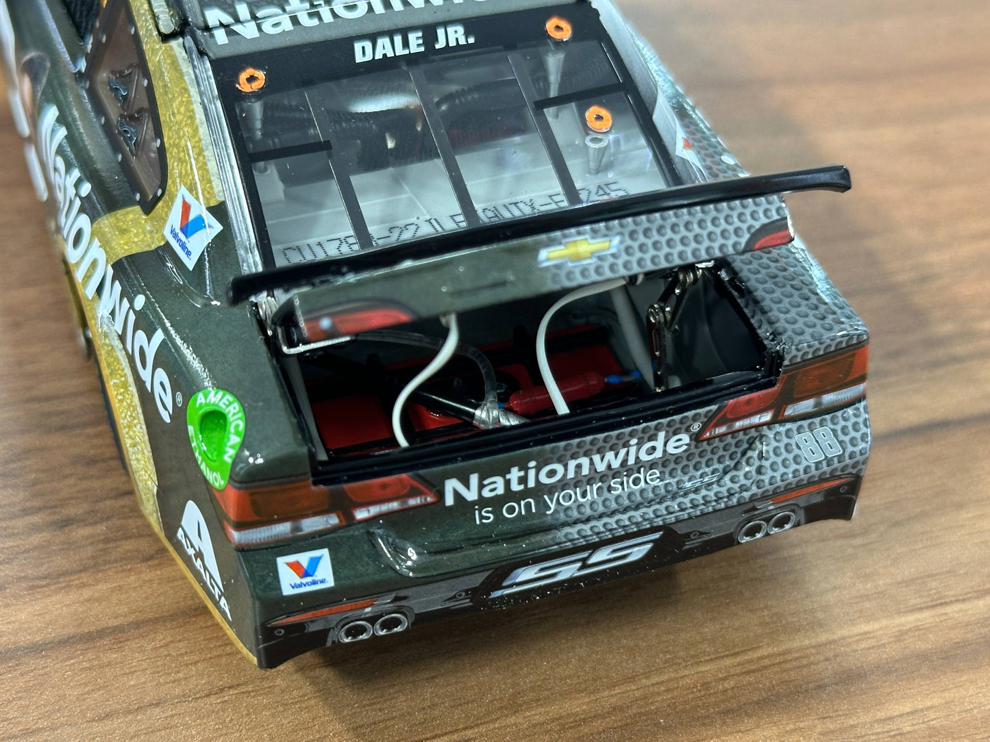 Action Racing Collectables NASCAR Chevrolet SS 2017 – Dale Earnhardt Jr #88 Nationwide Justice League – Silver – 1:24 Diecast Model (Full Opening, Limited Edition)