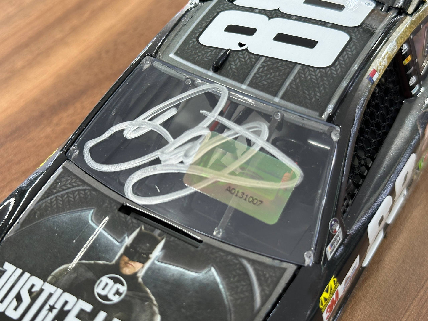 Action Racing Collectables NASCAR Chevrolet SS 2017 – Dale Earnhardt Jr #88 Nationwide Justice League – Silver – 1:24 Diecast Model (Full Opening, Limited Edition)