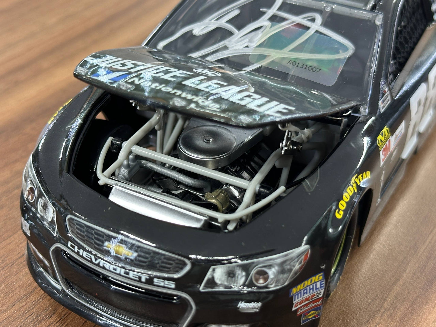 Action Racing Collectables NASCAR Chevrolet SS 2017 – Dale Earnhardt Jr #88 Nationwide Justice League – Silver – 1:24 Diecast Model (Full Opening, Limited Edition)