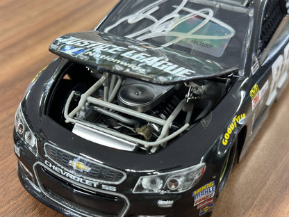 Action Racing Collectables NASCAR Chevrolet SS 2017 – Dale Earnhardt Jr #88 Nationwide Justice League – Silver – 1:24 Diecast Model (Full Opening, Limited Edition)