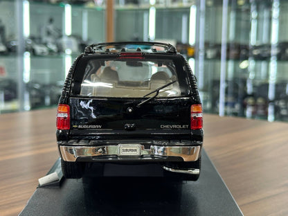 Welly Chevrolet Suburban 2001 – Black – 1:18 Diecast Metal Model (Full Opening, Limited Edition)
