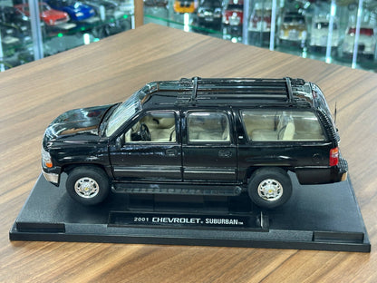 Welly Chevrolet Suburban 2001 – Black – 1:18 Diecast Metal Model (Full Opening, Limited Edition)