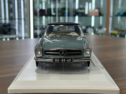 1:18 Metal Diecast Model Norev Mercedes‑Benz 230 SL Coupe (1963) – Horizon Blue – (Full Opening)