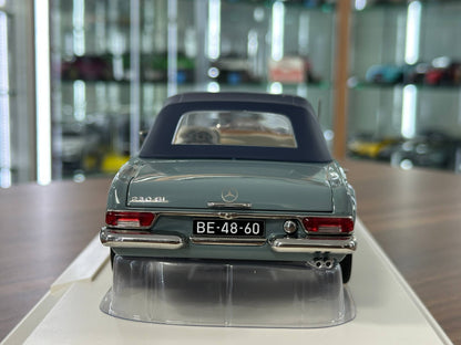 1:18 Metal Diecast Model Norev Mercedes‑Benz 230 SL Coupe (1963) – Horizon Blue – (Full Opening)