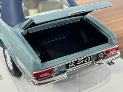 1:18 Metal Diecast Model Norev Mercedes‑Benz 230 SL Coupe (1963) – Horizon Blue – (Full Opening)