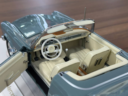 1:18 Metal Diecast Model Norev Mercedes‑Benz 230 SL Coupe (1963) – Horizon Blue – (Full Opening)