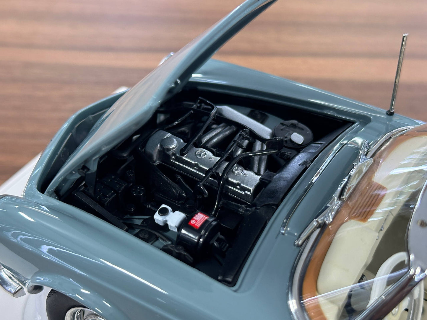 1:18 Metal Diecast Model Norev Mercedes‑Benz 230 SL Coupe (1963) – Horizon Blue – (Full Opening)