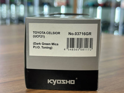 1:43 Diecast Model Kyosho Nissan Celsior (UCF21) P.I.O Tuning – Dark Green Mica