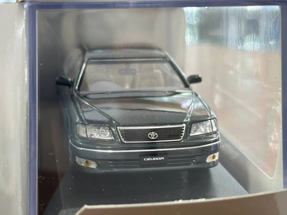 1:43 Diecast Model Kyosho Nissan Celsior (UCF21) P.I.O Tuning – Dark Green Mica