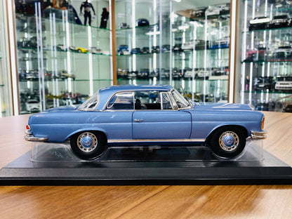 1/18 metal diecast Norev Mercedes Benz 280 SE Coupe 1969 blue Metallic scale Model Car
