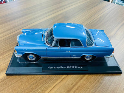 1/18 metal diecast Norev Mercedes Benz 280 SE Coupe 1969 blue Metallic scale Model Car