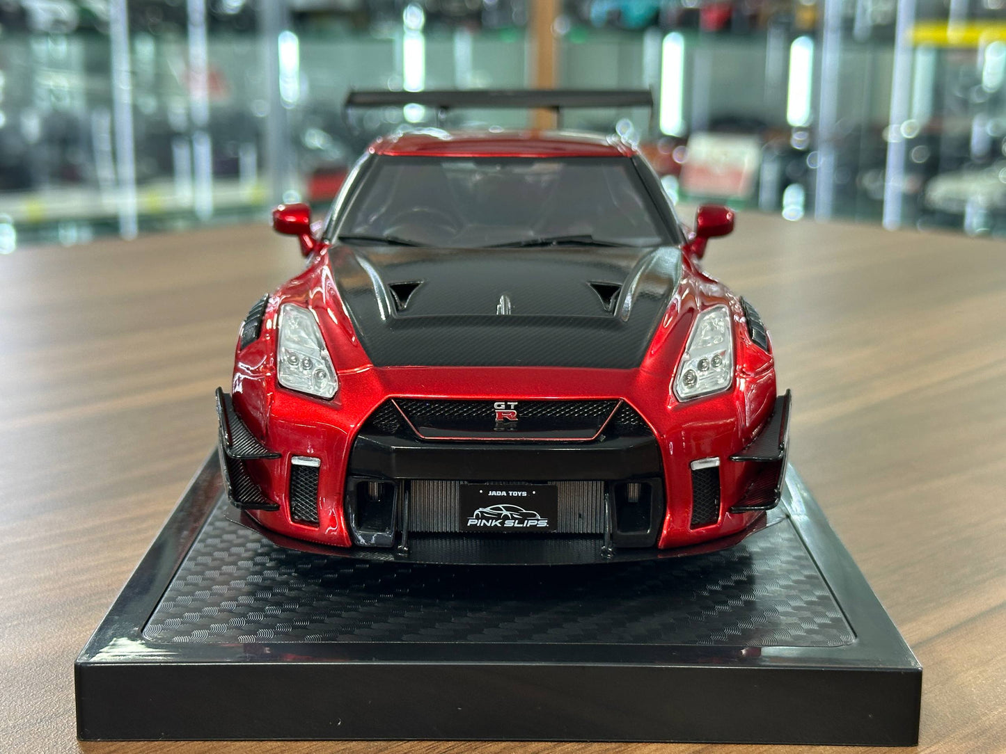 1/18 Diecast Nissan GT-R R35 LBWK 2.0 by Pink Slips in Red