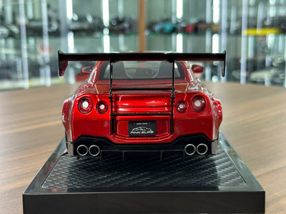 1/18 Diecast Nissan GT-R R35 LBWK 2.0 by Pink Slips in Red