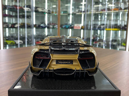 1:18 Resin Bugatti Chiron Centuria MANSORY – Champagne Gold | Timothy & Pierre (Limited 99 pcs – Dubai Collectors)