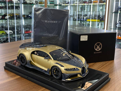 1:18 Resin Bugatti Chiron Centuria MANSORY – Champagne Gold | Timothy & Pierre (Limited 99 pcs – Dubai Collectors)