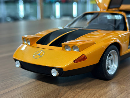 1/18 Diecast Mercedes-Benz C111-II (1970) – Norev Dealer Edition (Weissherbst Orange)